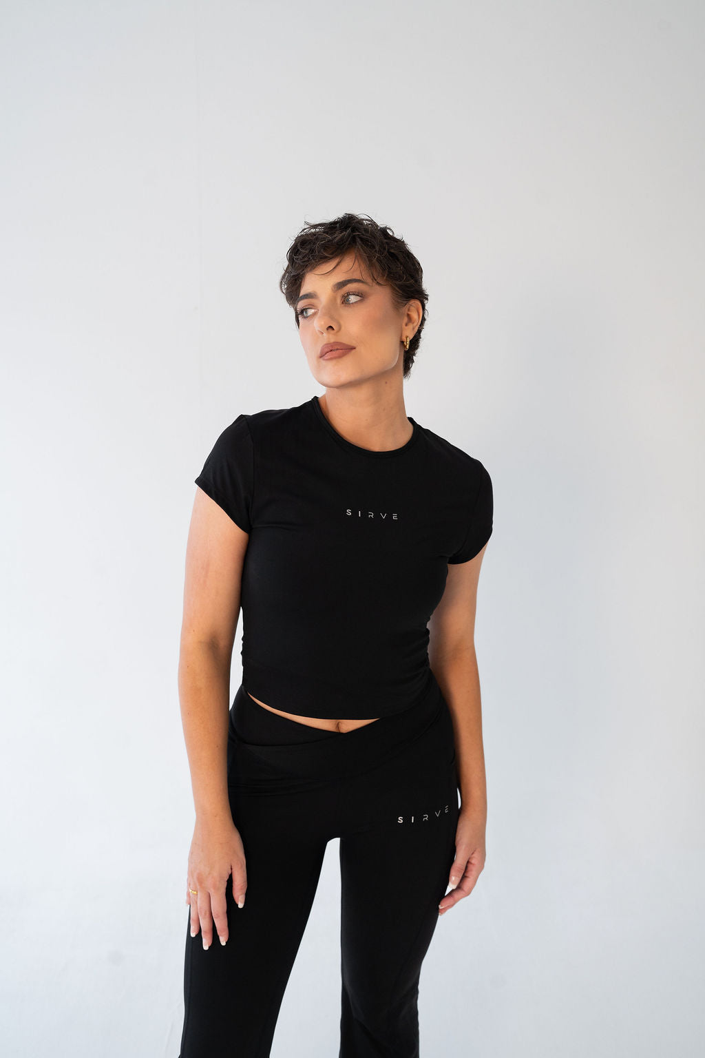 Adelaide Soft Sculpt Flare pants in Black with pockets