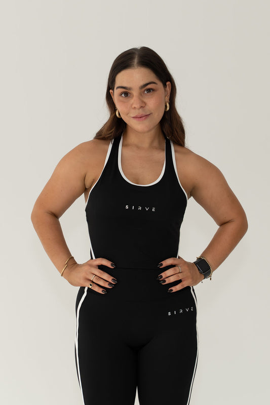 Actively inspired Tank Black and white
