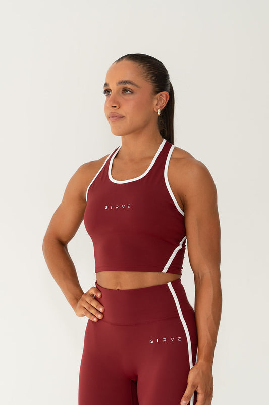 Actively InspiRed Tank in red with white trims