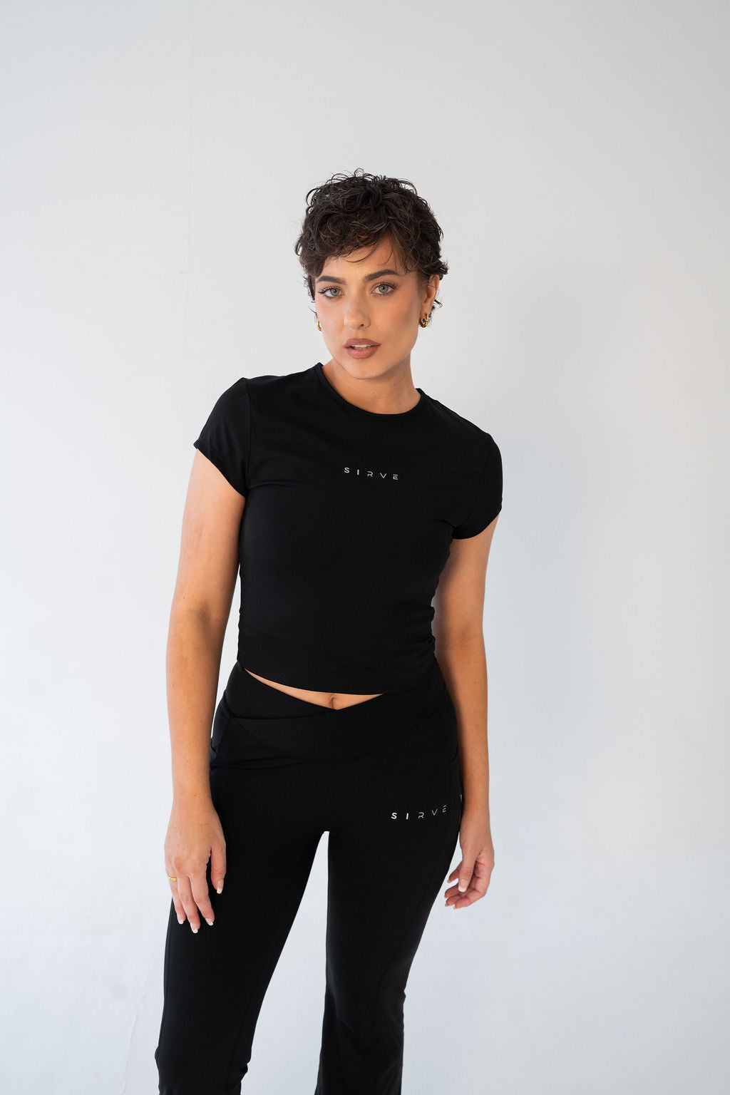 Adelaide Soft Sculpt Flare pants in Black with pockets