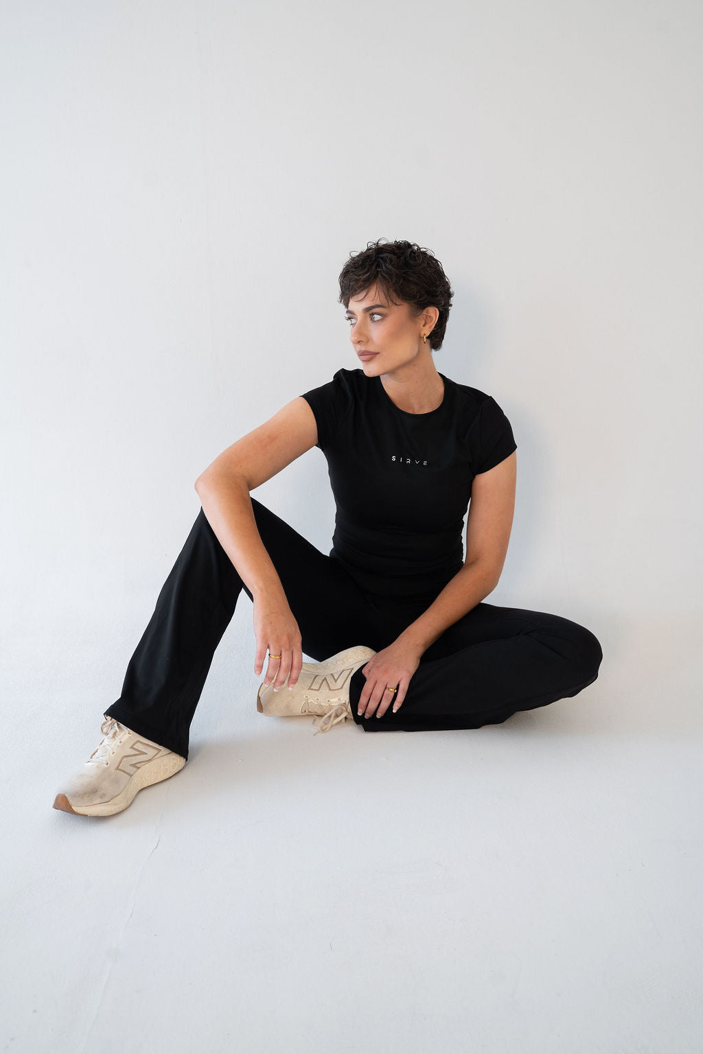 Adelaide Soft Sculpt Flare pants in Black with pockets