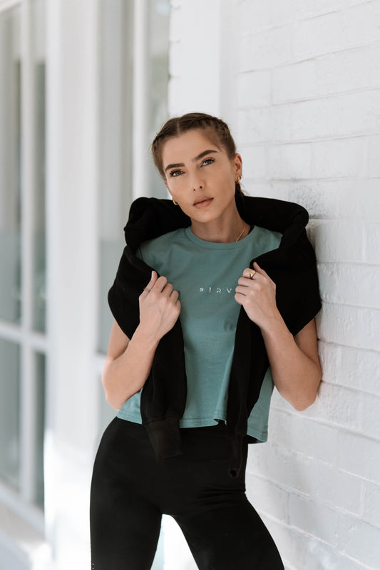 Classic Tee in Sage (Plain back)