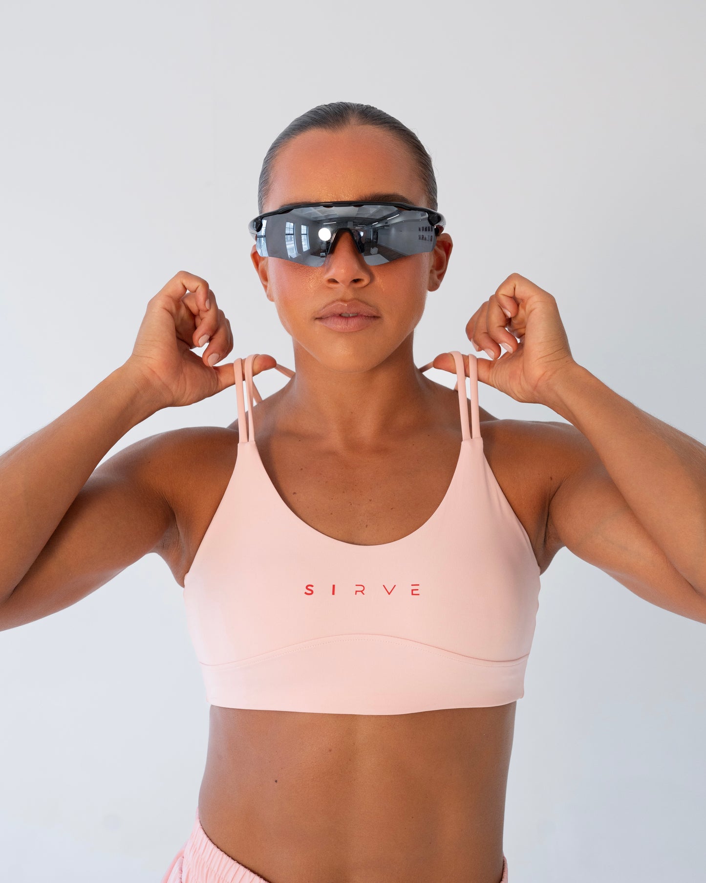 Excel after dark Pro sports bra in pink