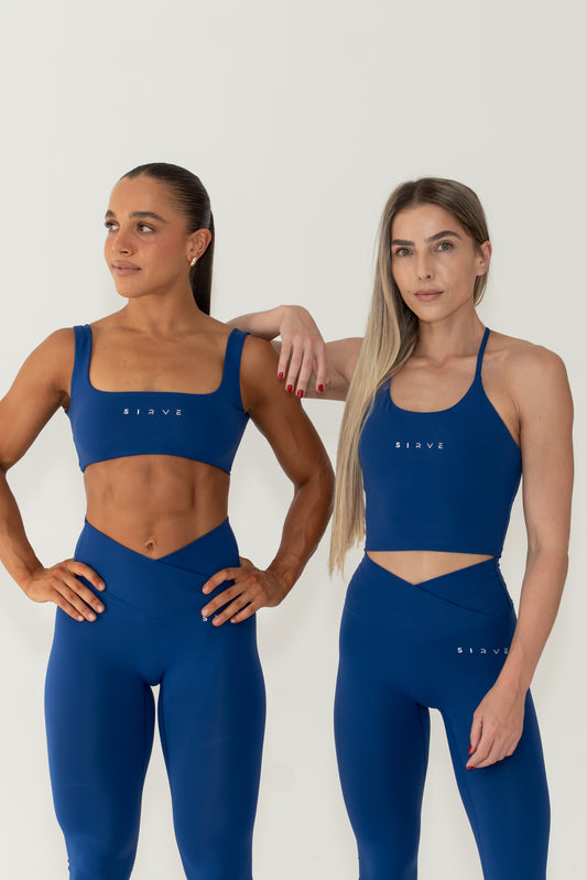 Blue fusion sports bra