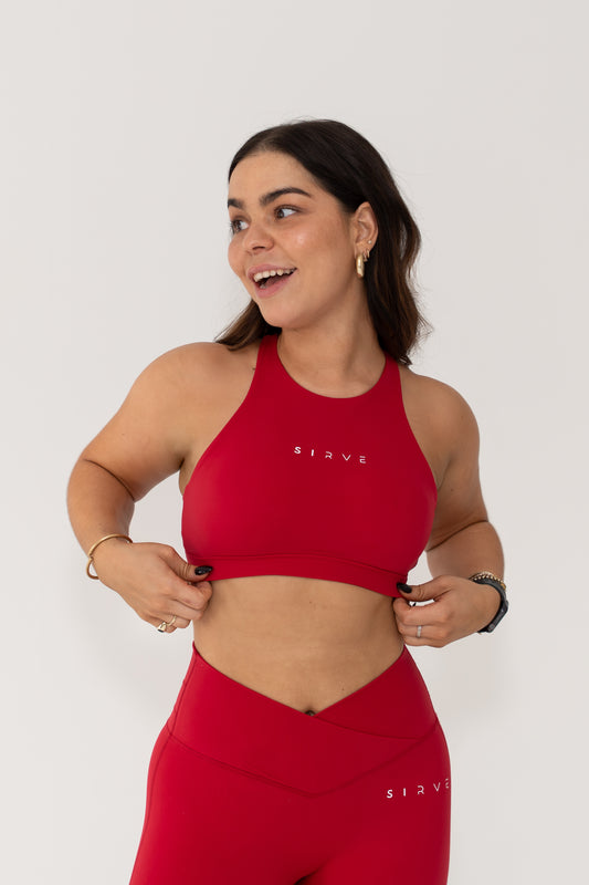 Red your mind Sports Bra