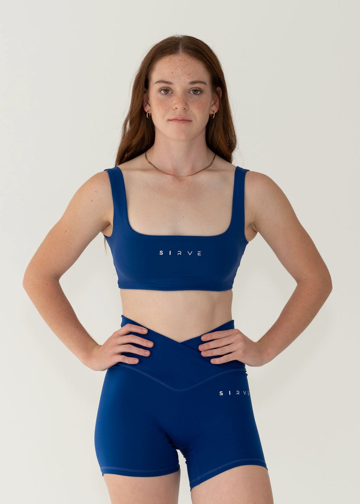 Blue fusion sports bra