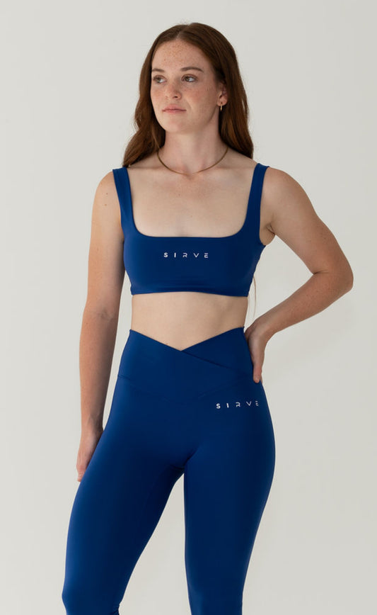 Blue fusion sports bra