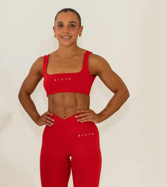 Born to Sirve fusion bra in red