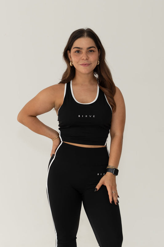 Actively inspired Tank Black and white