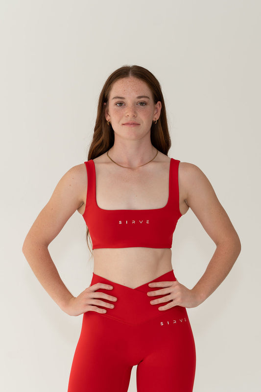 Born to Sirve fusion bra in red